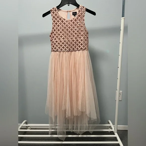 Lilt Peach and Gold Sequin Dress - Picture 2 of 4